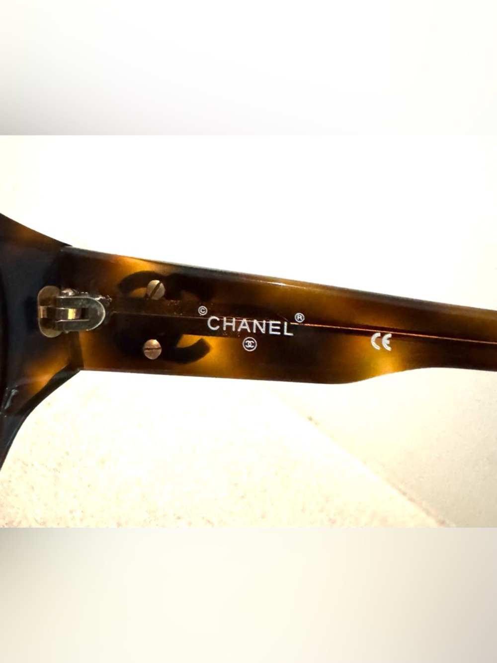 CHANEL Tortoiseshell CC Logo Sunglasses 01452 + Case & Cloth - Picture 6 of 8